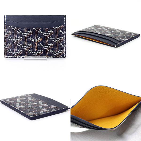 ゴヤール GOYARD サン・シュルピス カードケース カードホルダー 名刺入れ ゴヤールディンキャンバス ネイビーブルー 未使用品_2