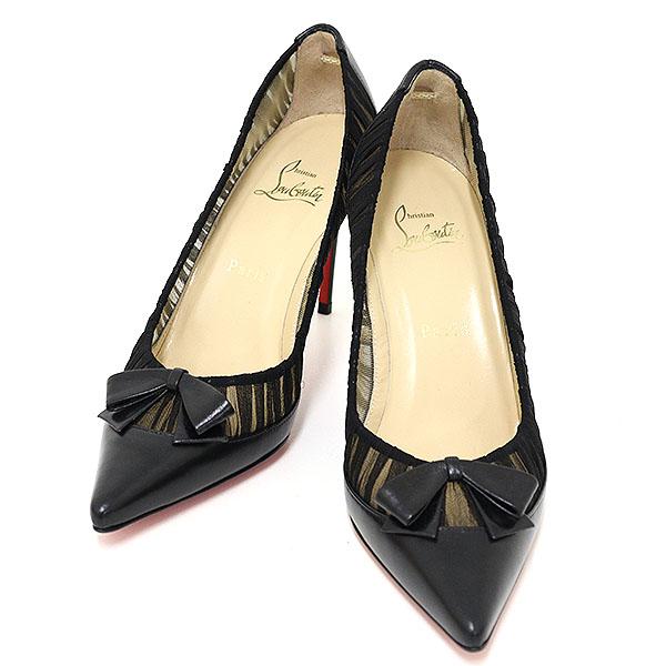 Christian Louboutin ブラック レース パンプス 37(Christian Christian Louboutin ブラック レース パンプス 37(Christian