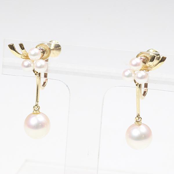 MIKIMOTO ミキモト パール イヤリング K14YG アコヤ真珠 MIKIMOTO ミキモト パール イヤリング K14YG アコヤ真珠
