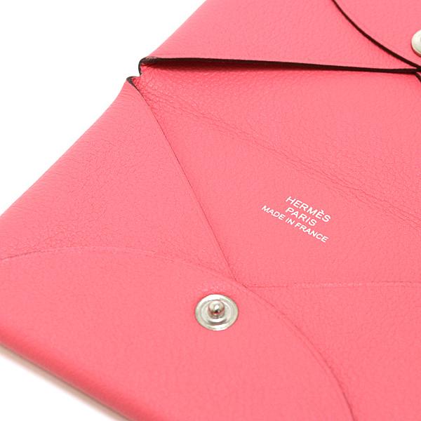 エルメス HERMES カルヴィ カードケース エバーカラー ローズエテ Y刻印(2020年製) 名刺入れ【中古】Sランク_4