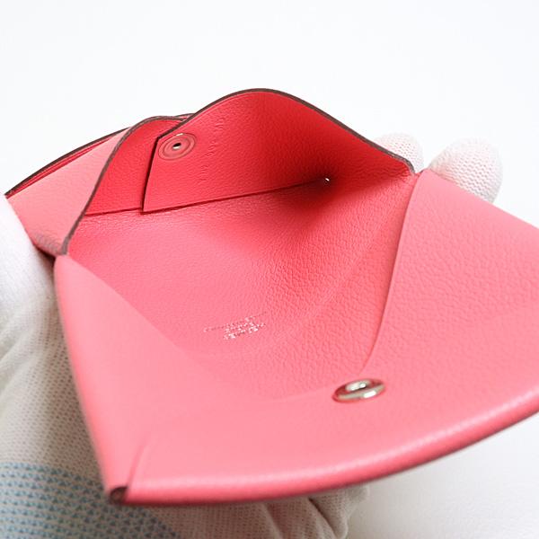 エルメス HERMES カルヴィ カードケース エバーカラー ローズエテ Y刻印(2020年製) 名刺入れ【中古】Sランク_5
