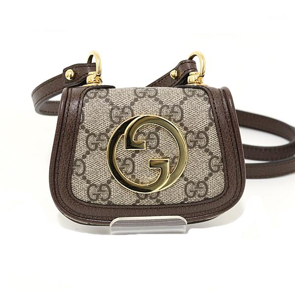 グッチ GUCCI ブロンディ カードケース ウォレット GGスプリームキャンバス ショルダーバッグ 698635 ベージュ/エボニー 未使用品