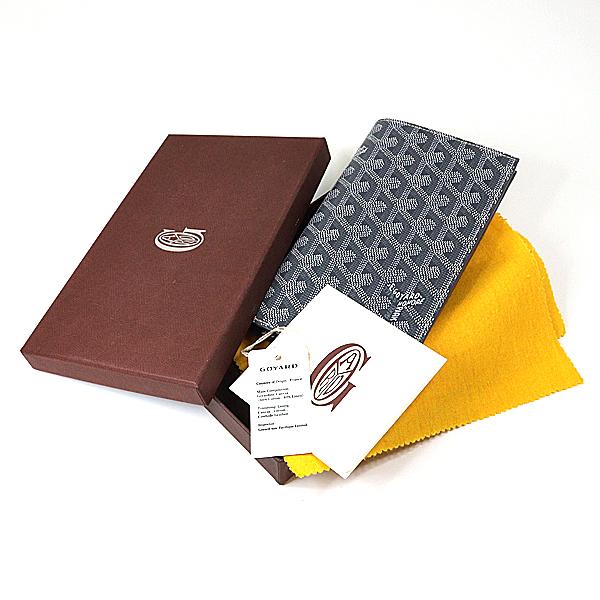 ゴヤール GOYARD 二つ折り 長財布 グレー ゴヤールディンキャンバス ロングウォレット【中古】Sランク