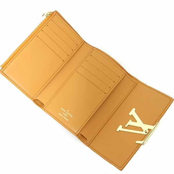 ルイ ヴィトン LOUIS VUITTON ポルトフォイユカプシーヌ コンパクト 三つ折り財布 トリヨンレザー M81669 サフラン 【中古】Aランク_3