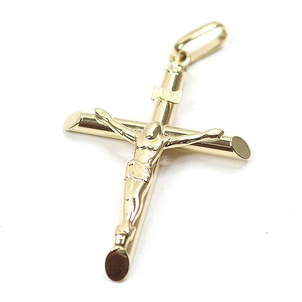 K18YG イエスキリスト クロス ペンダントトップ 1.5g 十字架 750YG