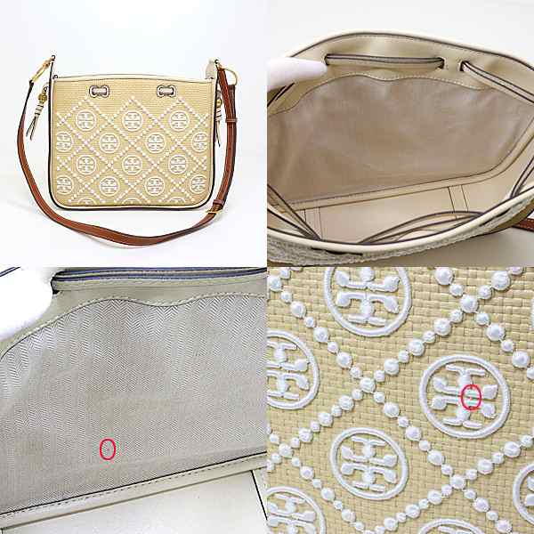 トリーバーチ TORY BURCH Tモノグラム ストローベルバッグ ショルダー