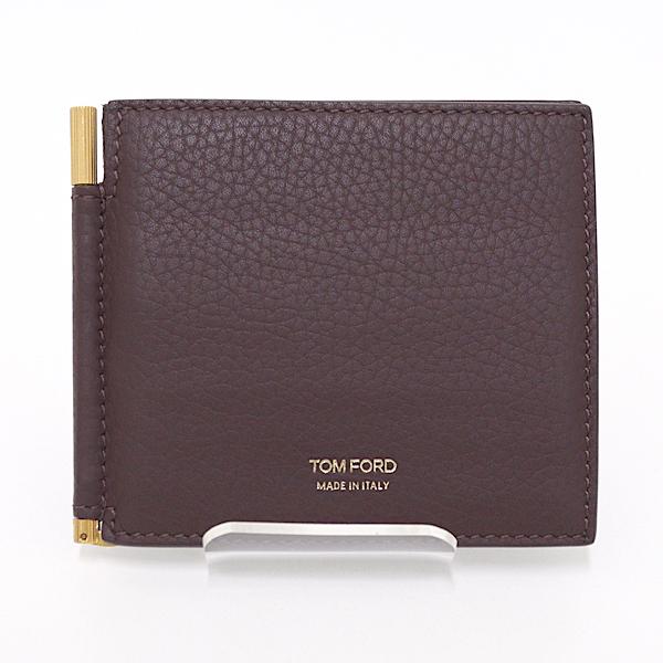 トムフォード TOM FORD マネークリップ ブラウン カーフスキン 【中古】A