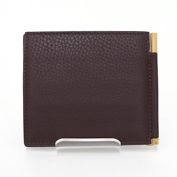 トムフォード TOM FORD マネークリップ ブラウン カーフスキン 【中古】A