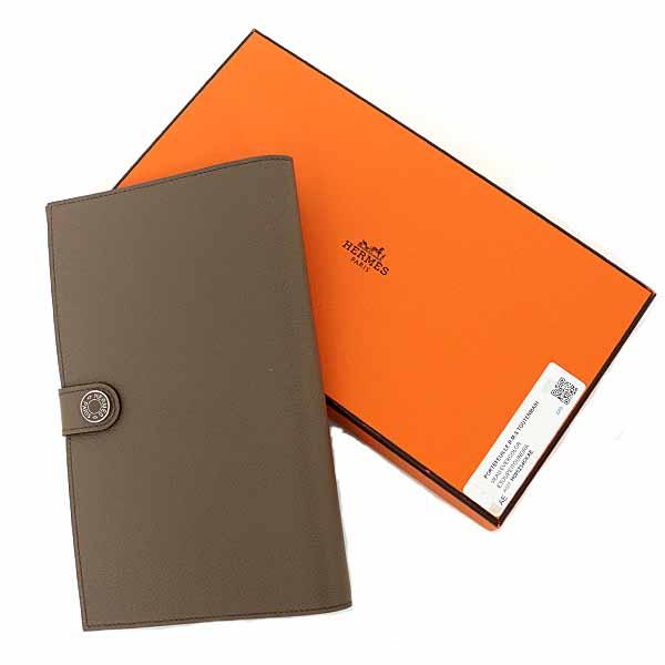 エルメス HERMES 財布 《R.M.S・トゥタンマン》 長財布 カードホルダー エヴァーカラー B刻印(2023年製) エトゥープ 【中古】Sランク