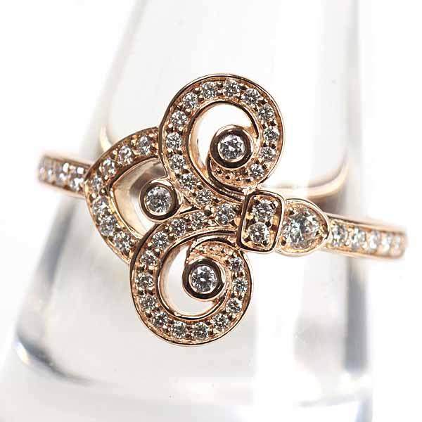 ◇TIFFANY&Co. ティファニー カーブドダイヤモンドリング 750PG ◇TIFFANY&Co. ティファニー カーブドダイヤモンドリング 750PG