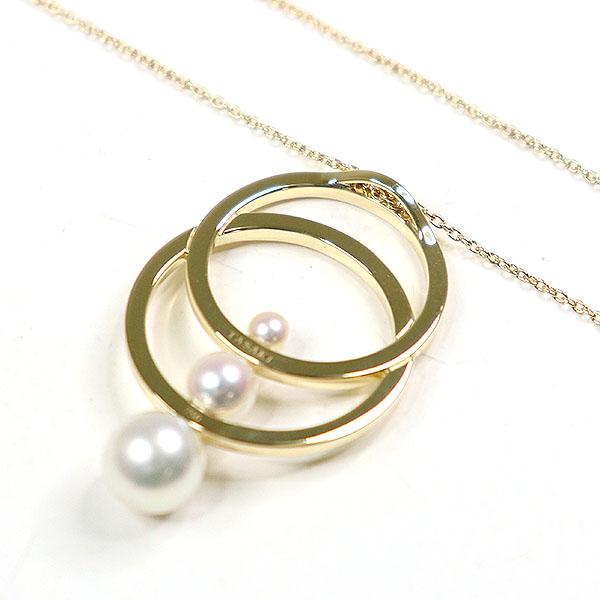 TASAKI コズミック ペンダント K18YG あこや真珠 50cm ネックレス イエローゴールド 仕上げ済 【中古】