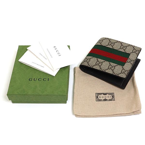グッチ GUCCI 二つ折り コンパクト ウォレット 779854 GGスプリーム 財布 アウトレット 未使用品_1