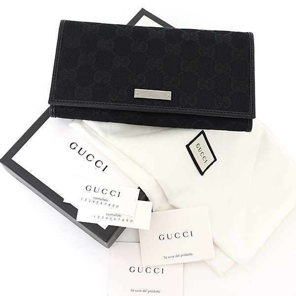 グッチ GUCCI ロングウォレット 二つ折り長財布 ロゴプレート GG