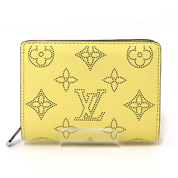 ルイヴィトン LOUIS VUITTON ポルトフォイユ・クレア 二つ折り財布 モノグラム マヒナ M82502 ジョーヌ 日本限定カラー 【中古】Sの通販は 63,525円