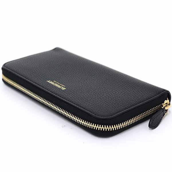 バーバリー BURBERRY ラウンドファスナー長財布 レザー 80840411 ブラック バーバリーチェック 【中古】Sランク_5