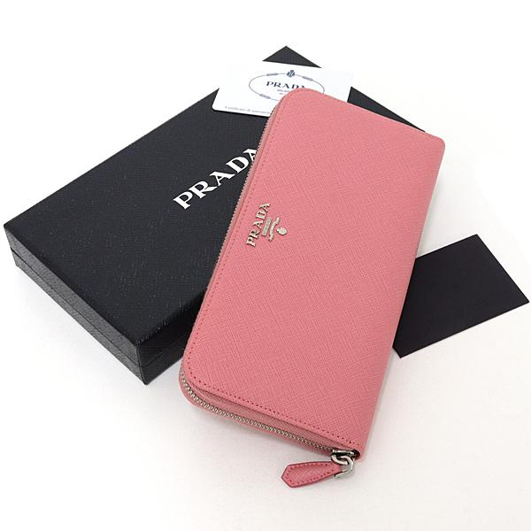 PRADA プラダ 長財布 1M0506 ピンク ラウンドファスナー 財布