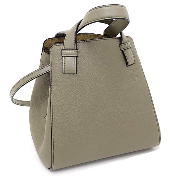 ロエベ LOEWE ハンモック ナゲット 2way ハンド ショルダー バッグ ソフトグレインカーフ A538H04X06 カーキ ゴールド金具 未使用品の通販は