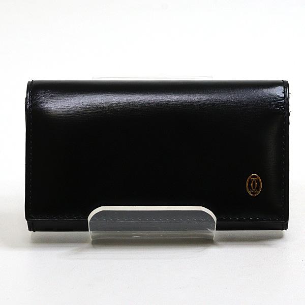 Cartier カルティエ パシャ 6連 キーケース レザー ブラック ゴールド 