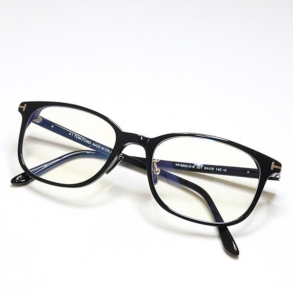 TOM FORD メガネフレーム TF-5852-D-B 001 ブラック ブルーライトカット スクエア S【中古】