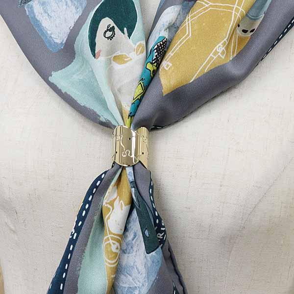 エルメス HERMES スカーフリング 《パルテノン》 カレ用 真鍮 H603882S 00 パーマブラス 未使用品