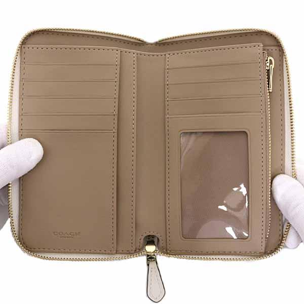 COACH コーチ キルティング ミディアム 折り財布 チョークCOACH 