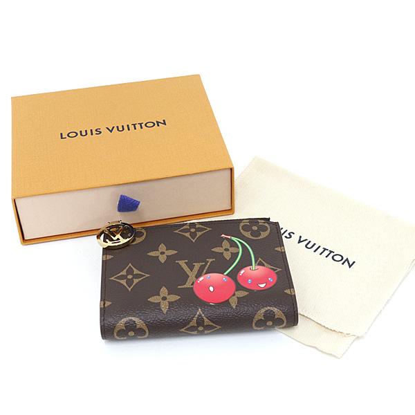 ルイヴィトン LV × TM ポルトフォイユ・リサ モノグラム チェリー M13420 二つ折り財布 村上隆 未使用品_5