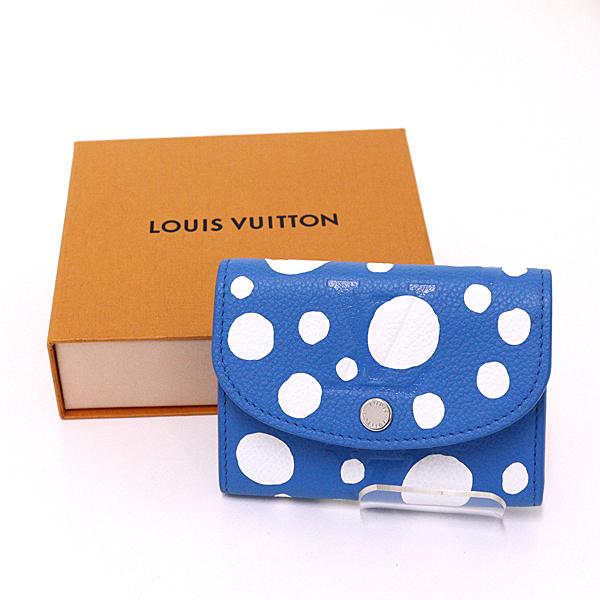ルイヴィトン LOUIS VUITTON 草間彌生財布 M81984 水色 【中古】Sランク