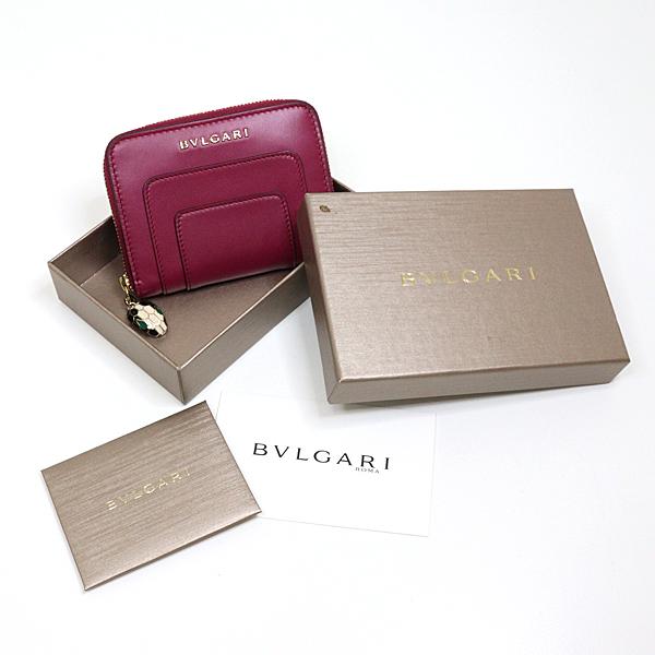 ブルガリ BVLGARI セルペンティ コインケース ワインレッド 蛇