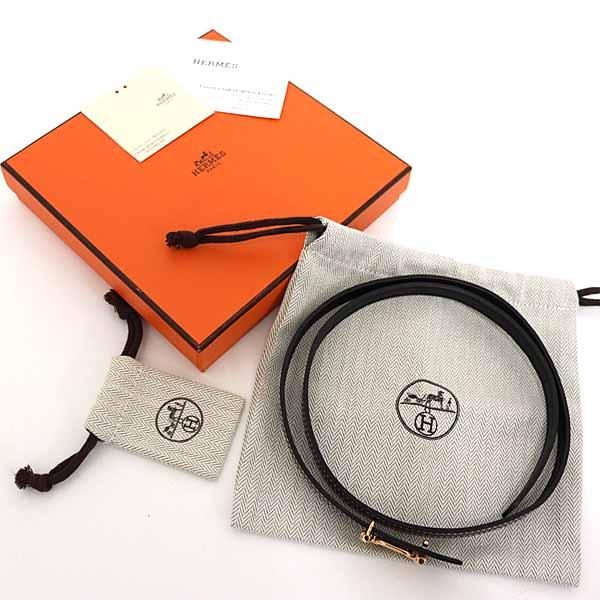 エルメス HERMES リバーシブルベルト 13mm Ancre サイズ:75 Z刻印(2021年製) ブラウン系 ブラック系 ゴールド金具 【中古】Sランク