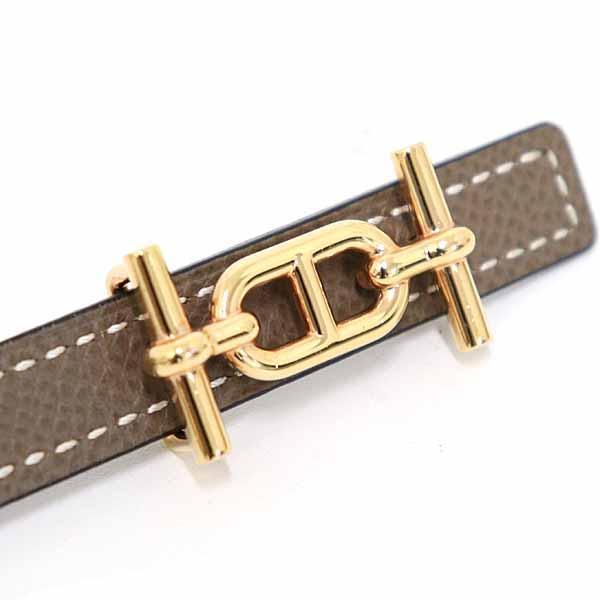 エルメス HERMES リバーシブルベルト 13mm Ancre サイズ:75 Z刻印(2021年製) ブラウン系 ブラック系 ゴールド金具 【中古】Sランク