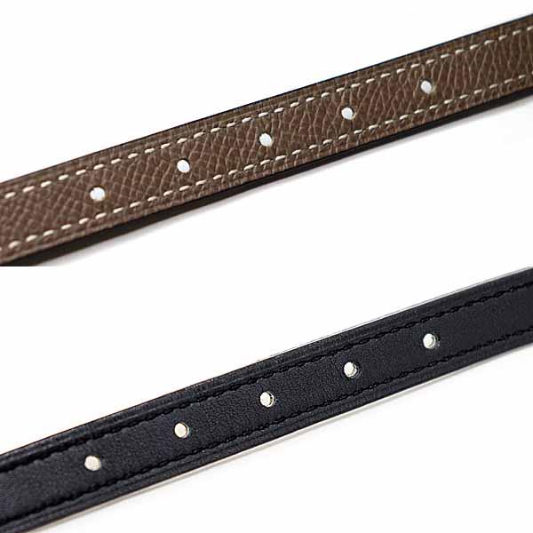 エルメス HERMES リバーシブルベルト 13mm Ancre サイズ:75 Z刻印(2021年製) ブラウン系 ブラック系 ゴールド金具 【中古】Sランク
