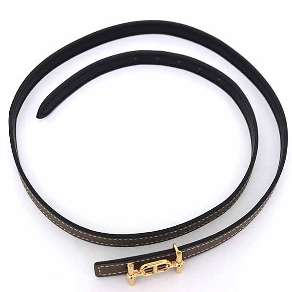 エルメス HERMES リバーシブルベルト 13mm Ancre サイズ:75 Z刻印(2021年製) ブラウン系 ブラック系 ゴールド金具 【中古】Sランク
