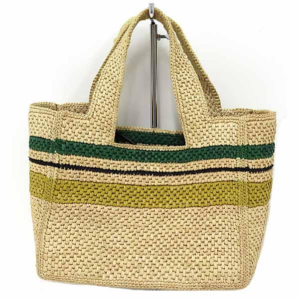 LOEWE ロエベフォント トート スモール ラフィア ストライプ トート