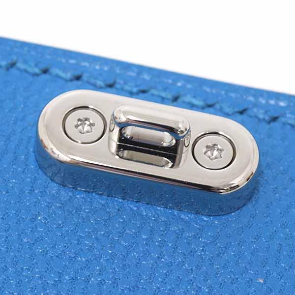 エルメス HERMES カードケース メドール 名刺入れ レザー B刻印(2023年製) ブルー シルバー金具 【中古】Sランク_5