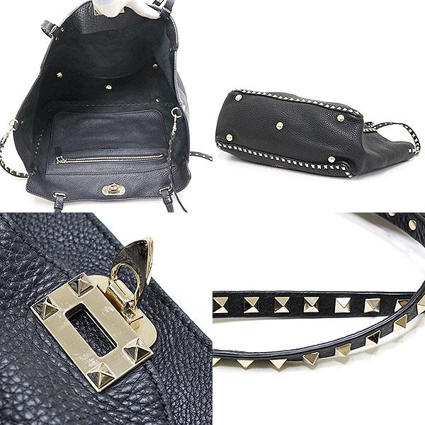 VALENTINO ヴァレンティノ ロックスタッズ グレインカーフスキン 