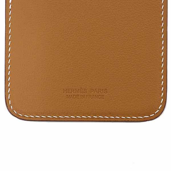 エルメス HERMES カードケース 《MagSafe》 エマン “エリッソン” ハリネズミ 名刺入れ レザー B刻印(2023年製) ブラウン系 【中古】Sランク