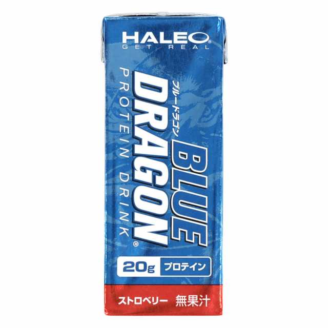 クーポン利用可 ! HALEO (ハレオ)  プロテインドリンク ブルードラゴン ストロベリー 1パック200ml ｘ1ケース(24パック) サプリメント 男性　女性 トレーニングの通販は