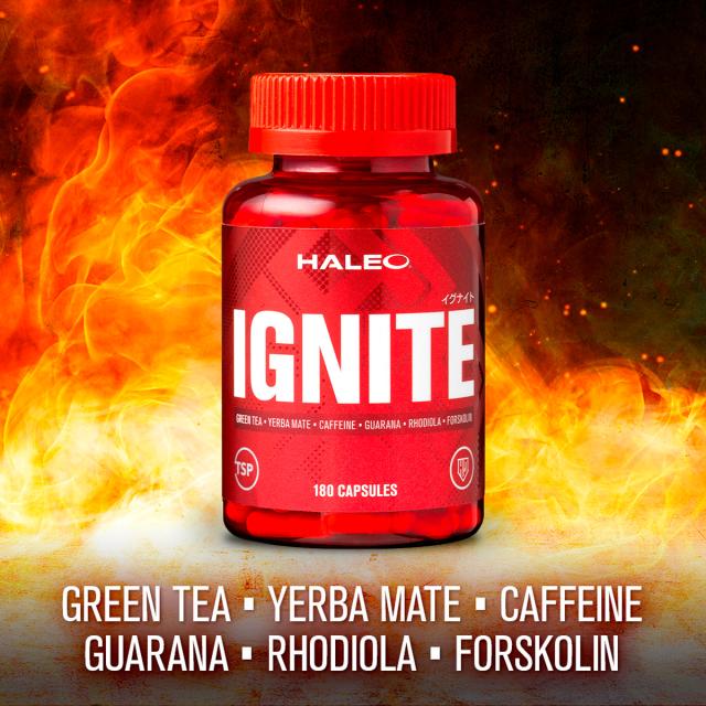 クーポン利用可 ! HALEO (ハレオ) IGNITE イグナイト 180カプセルダイエットサポート 緑茶エキス イエルバマテ カフェイン ガラナ ロディオラロゼア コレウスフォルスコリ ボディメイク 脂肪燃焼サポート_2