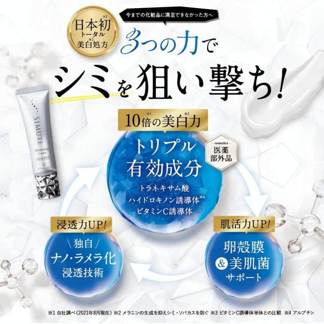 シミュート　simute SIMUTE 30g 薬用美白クリーム Amazon | シミュート SIMUTE ハイドロキノン トラネキサム酸