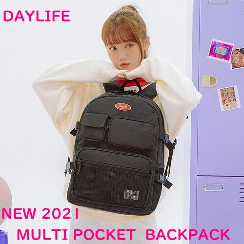 Daylife Multi Pocket Backpack New 21 バックパック リュック 黒 韓国 可愛い 大容量 デイライフ 学生 人気の通販はau Pay マーケット Minime Au Pay マーケット店