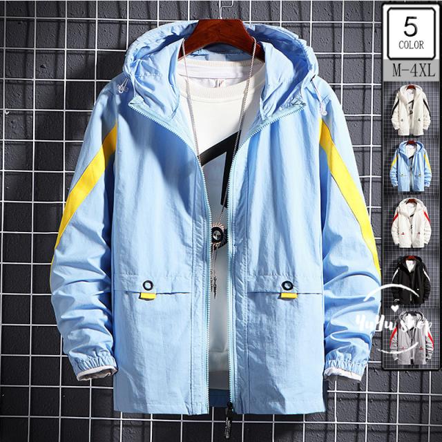 メンズジャケット カジュアルジャケット メンズ ライダースジャケット 日焼け止め 長袖 パーカー 春 夏 秋 フード付き通勤 通学 ファッの通販はau Pay マーケット ゆうゆう