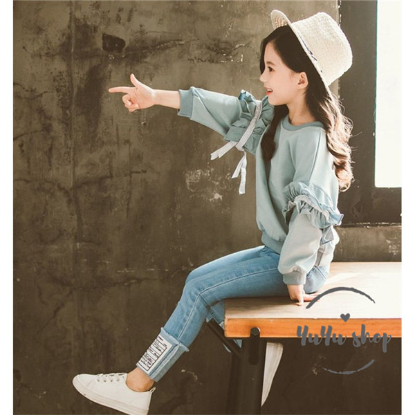 子供服 セットアップ 女の子 長袖 春秋 秋着 上下セット 韓国子供服 キッズ ジュニア Tシャツ デニムパンツ 長ズボン 可愛い おしゃれ 小の通販はau Pay マーケット ゆうゆう