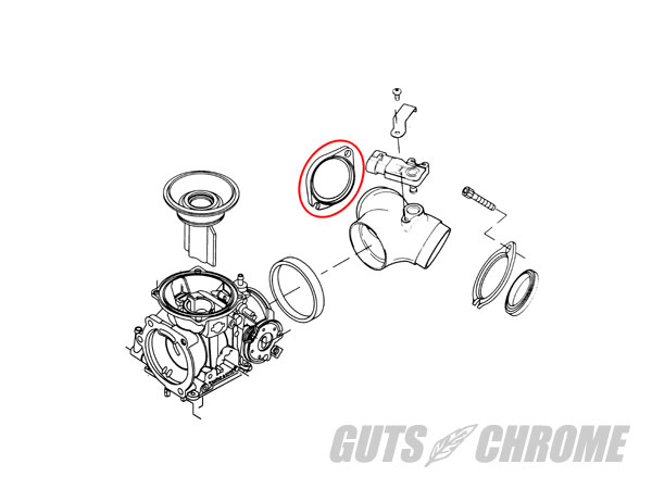 16-0601 ●84-05ビッグツイン 86-06XL S&Sマニホールド用フランジ リア_2