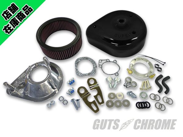 170-0182A ●S&Sエアクリーナーキット グロスブラック 91-XL CV&EFIの通販は