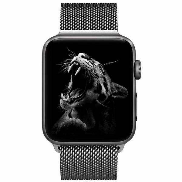 Apple Watch バンド ミラネーゼループ コンパチブル アップルウォッチ4 ステンレス留め金製 42mm 44mm スペースグレーの通販はau Pay マーケット 青い手商店