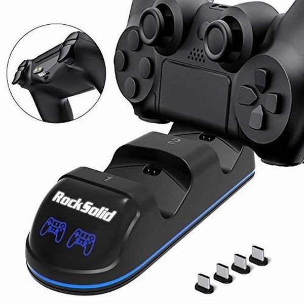 最新型 Ps4 コントローラー 充電 Rocksolid Ps4 充電 接触式 超ミニ接続端子付属 スタンド Ps4 充電器 ２台同時充の通販はau Pay マーケット 青い手商店