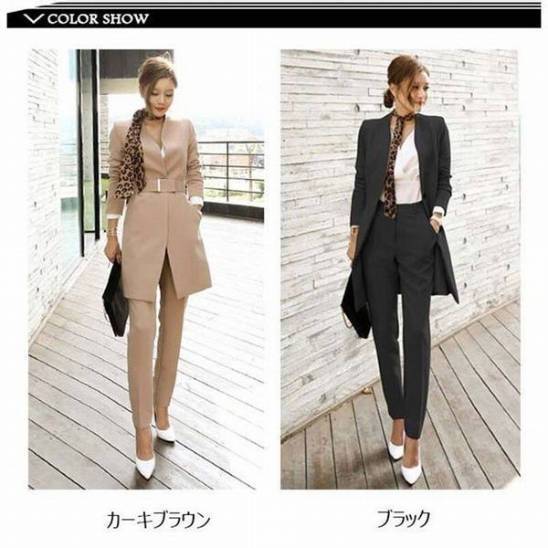 パンツスーツ スーツ レディース セットアップ 長袖 フォーマル スーツ セレモニースーツ 七五三 女性 結婚式 スーツ 通勤 オフィス 大きの通販はau Pay マーケット 青い手商店