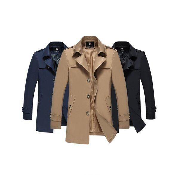 トレンチコート メンズ ビジネス 通勤コート ジャケット アウター おしゃれ ブランド 無地 紳士 秋コートの通販はau Pay マーケット 青い手商店