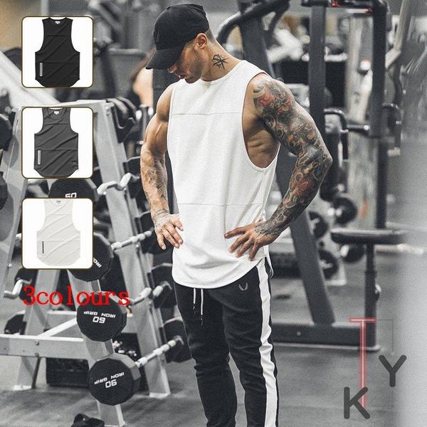 タンクトップ トレーニングウエア メンズ 袖なし 速乾 吸汗 フィットネス 筋トレの通販はau Pay マーケット 青い手商店