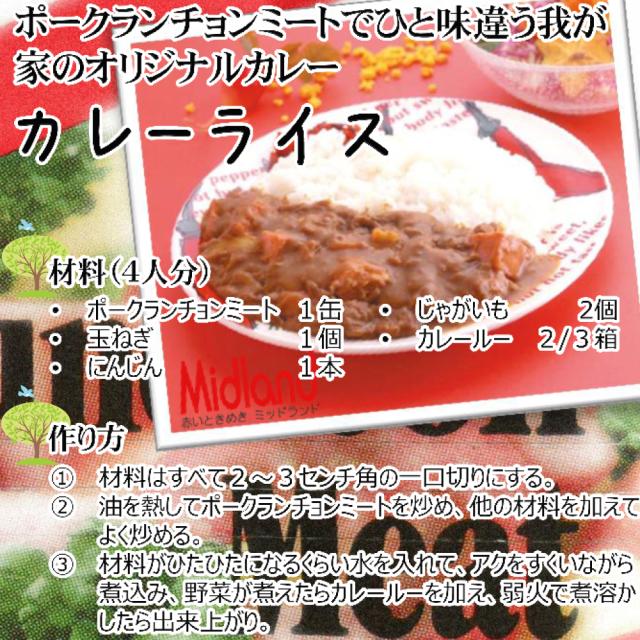 Midland　ミッドランド　ポークランチョンミート　300g×48本[送料無料]　保存食対策　TULIPデンマーク工場生産　デンマークならスパムよりランチョンミート！_6